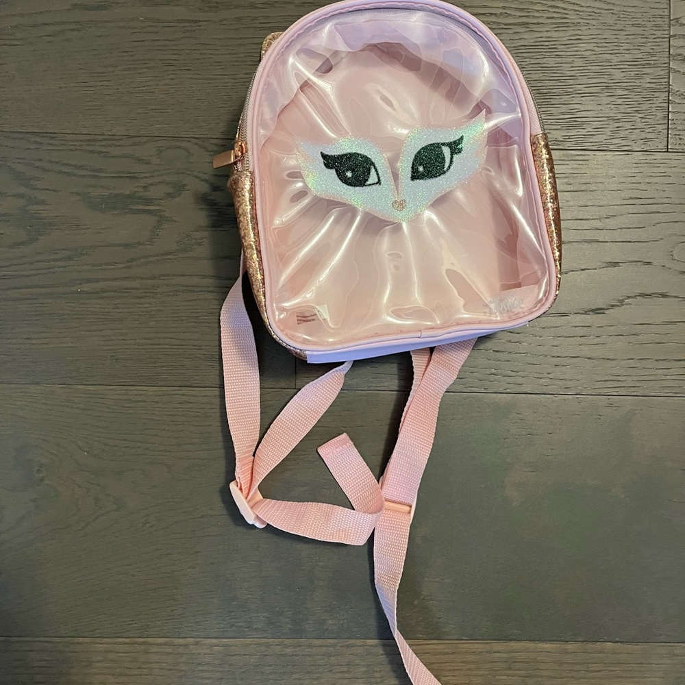 Justice pink fox mini back pack brand new